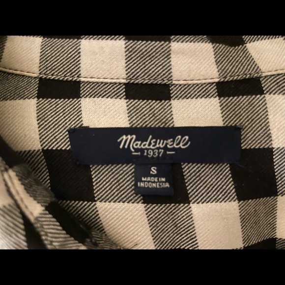 Madewell Gingham Black/White Day Dress - Picture 2 of 3